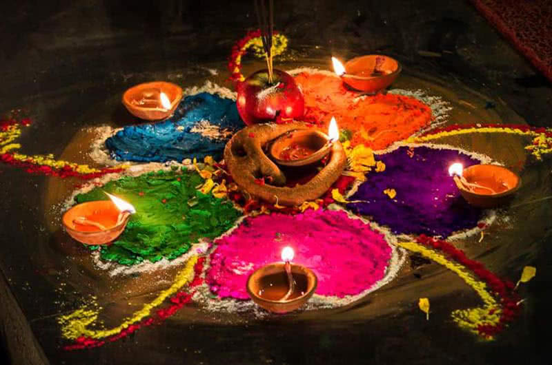 Colorful Rangoli tihar