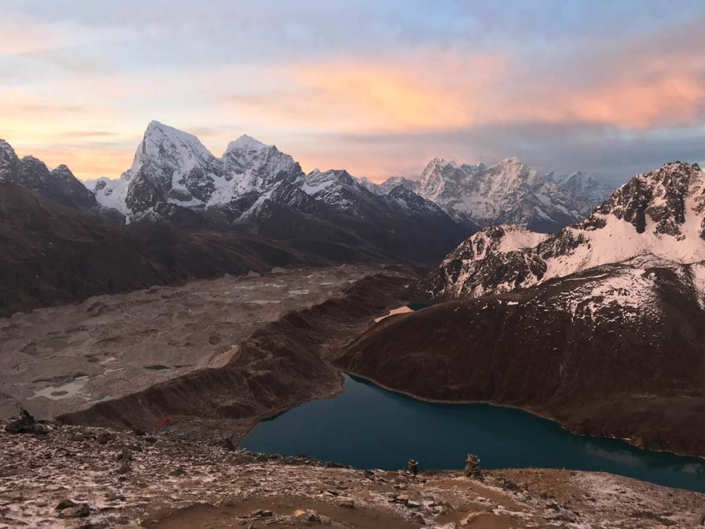 Sunrise view from Gokyo Ri