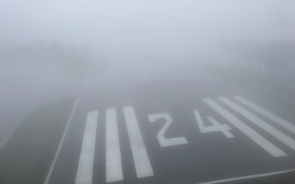 How Difficult is Everest Base Camp Trek? 6 Poor visibility at Lukla Airport due to bad weather