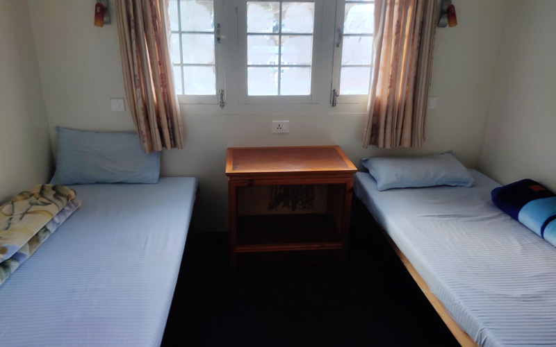 Tea Houses on Everest Base Camp Trek; Things You Need to Know 1 Twin beds in a room