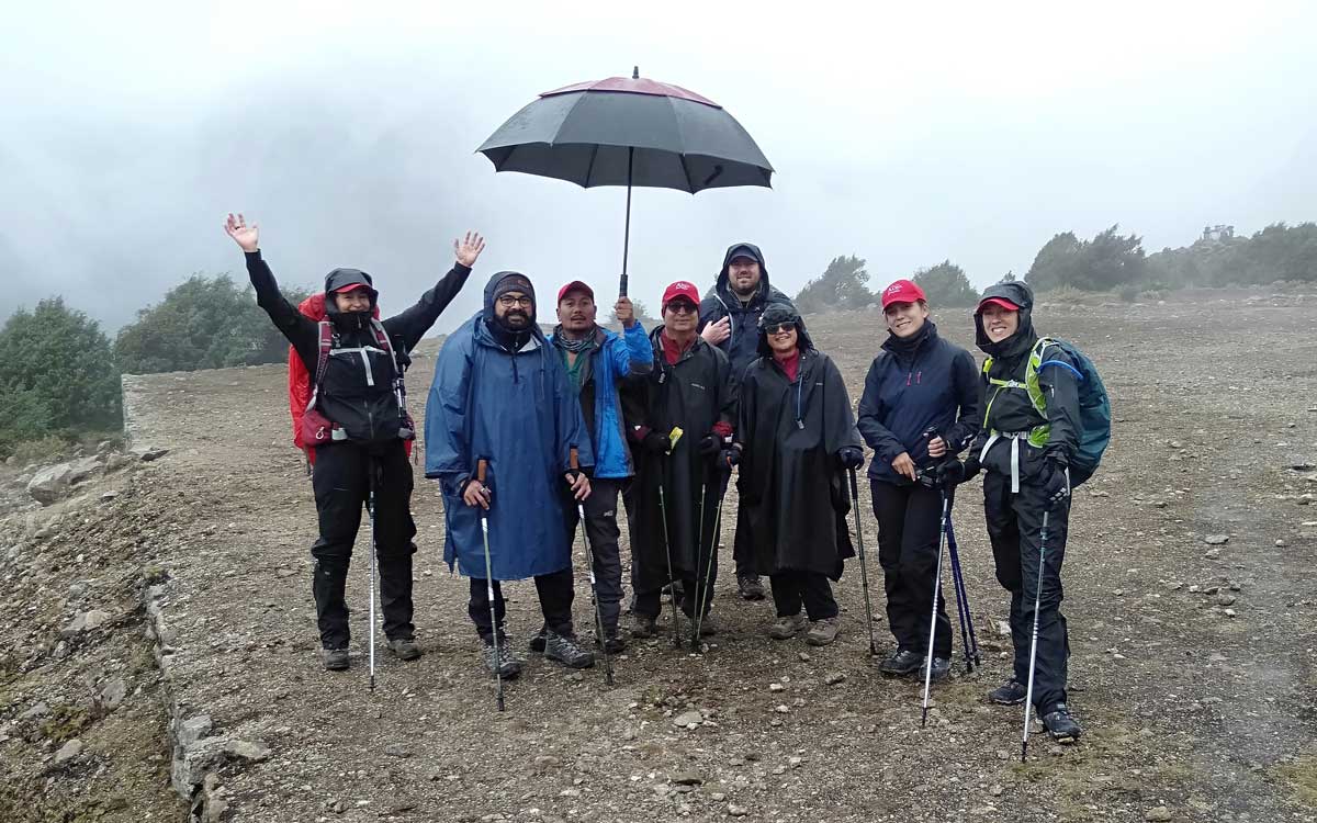 Rainfall during Everest base camp trek