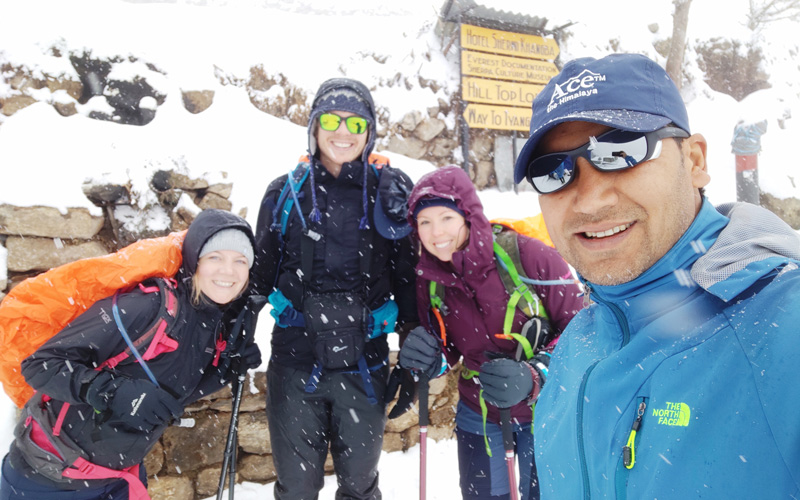 Selfie during Everest Base Camp Trek