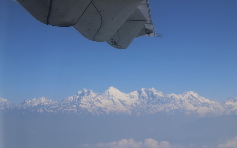 Himalayas view during Lukla Flight