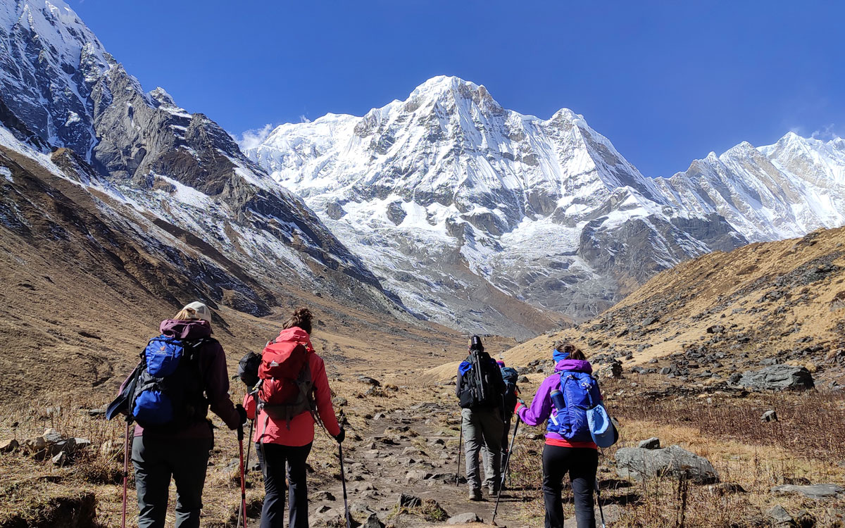 trekking to annapurna base camp