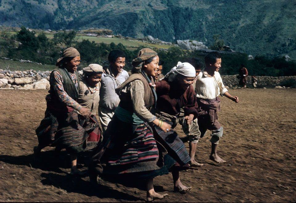 Sherpas running Lukla Airport