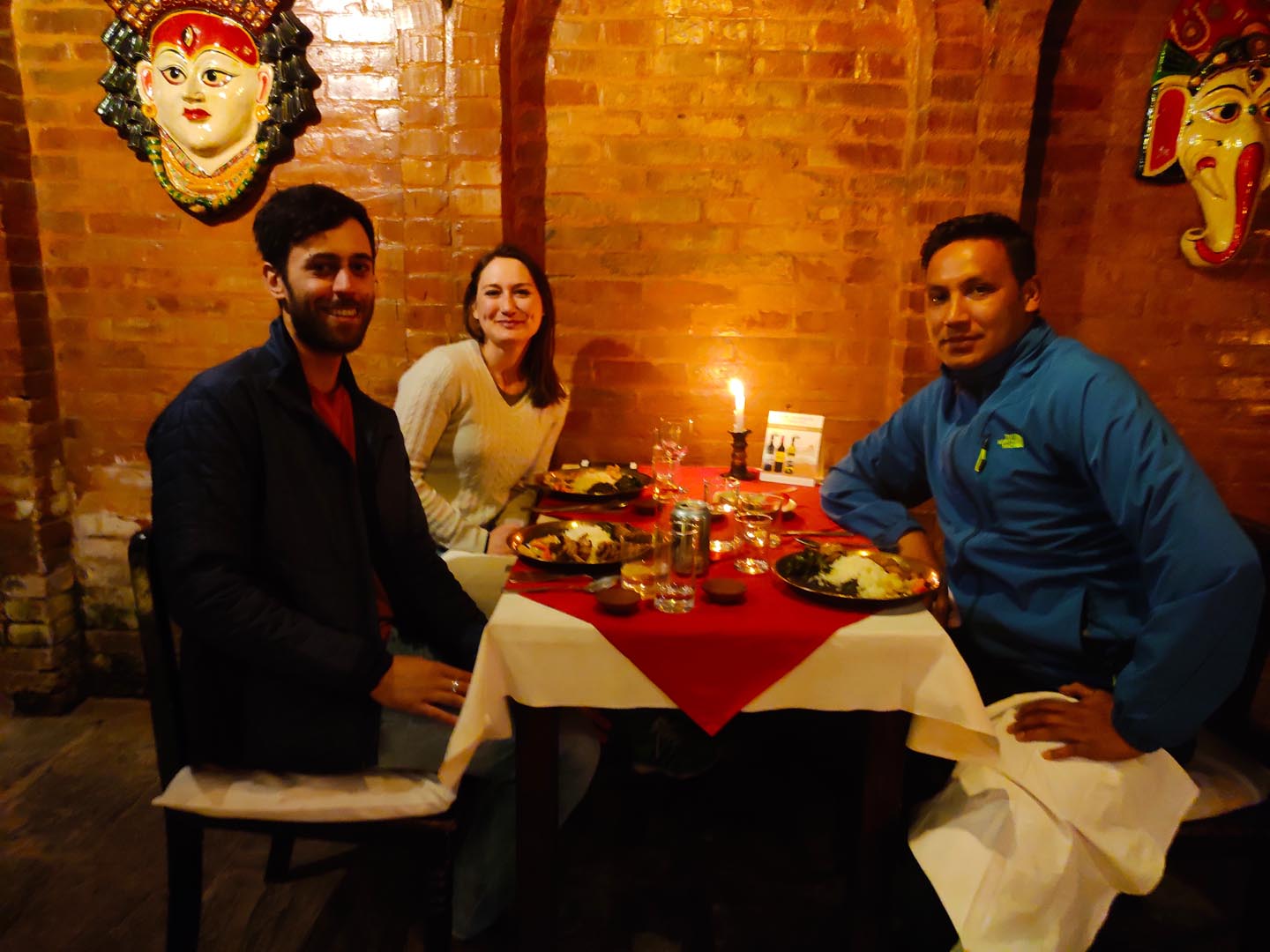 Farewell dinner with guide at Kathmandu