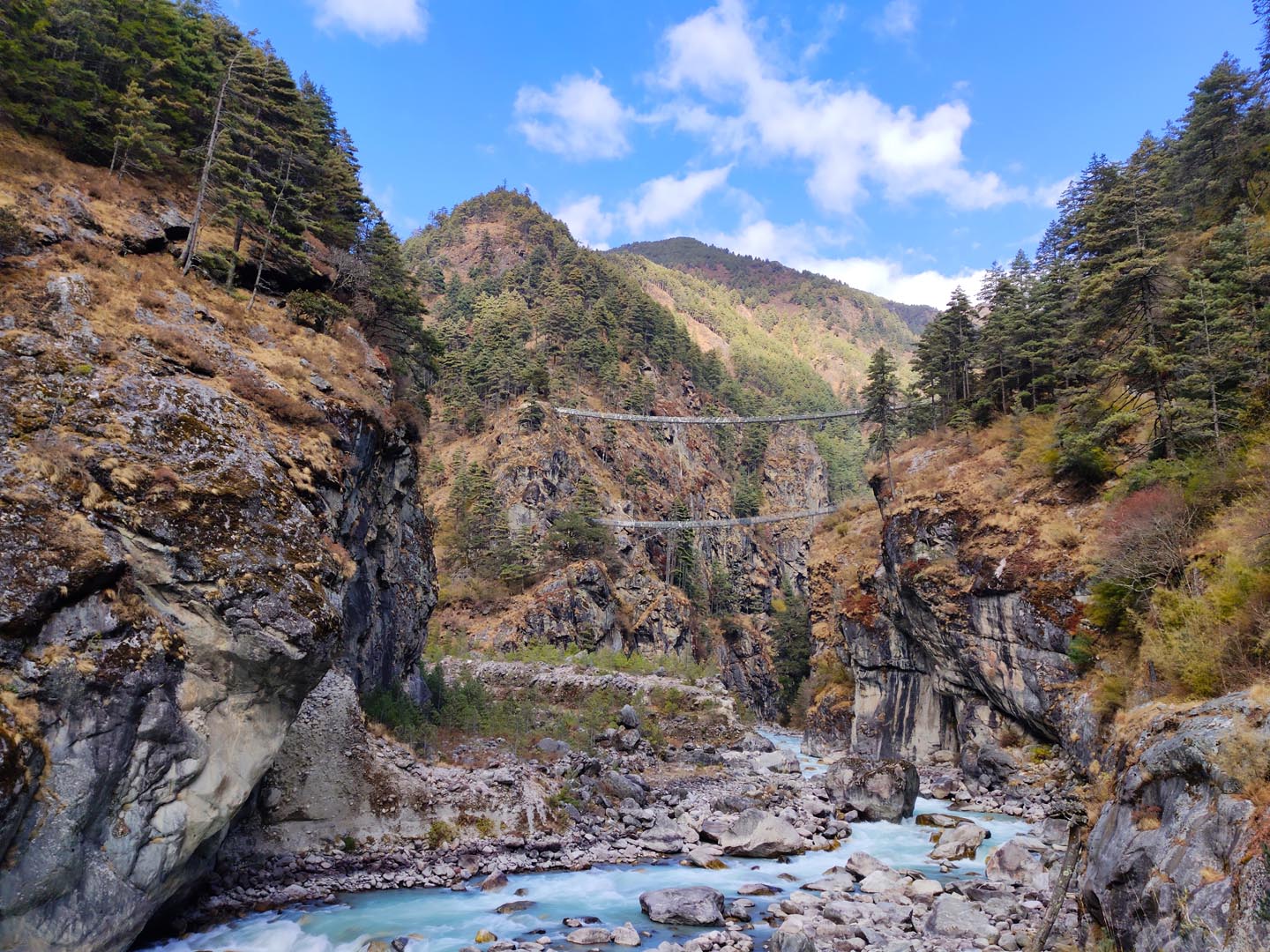 Hillary Bridge on the way to Namche