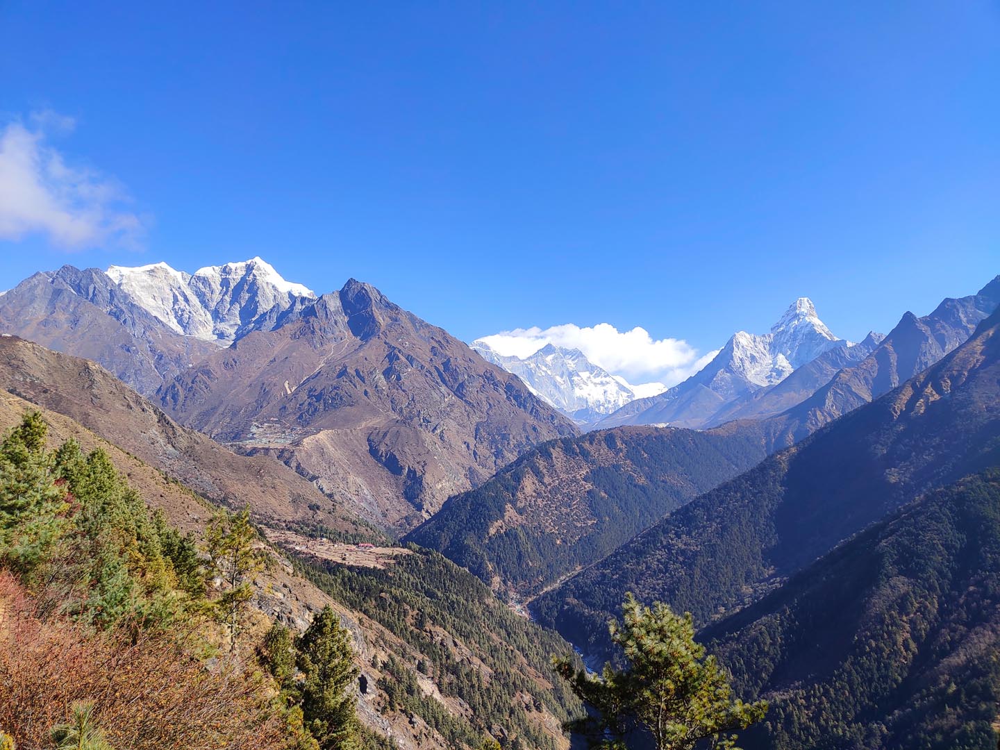 Himalayan views from above Namche Bazaar
