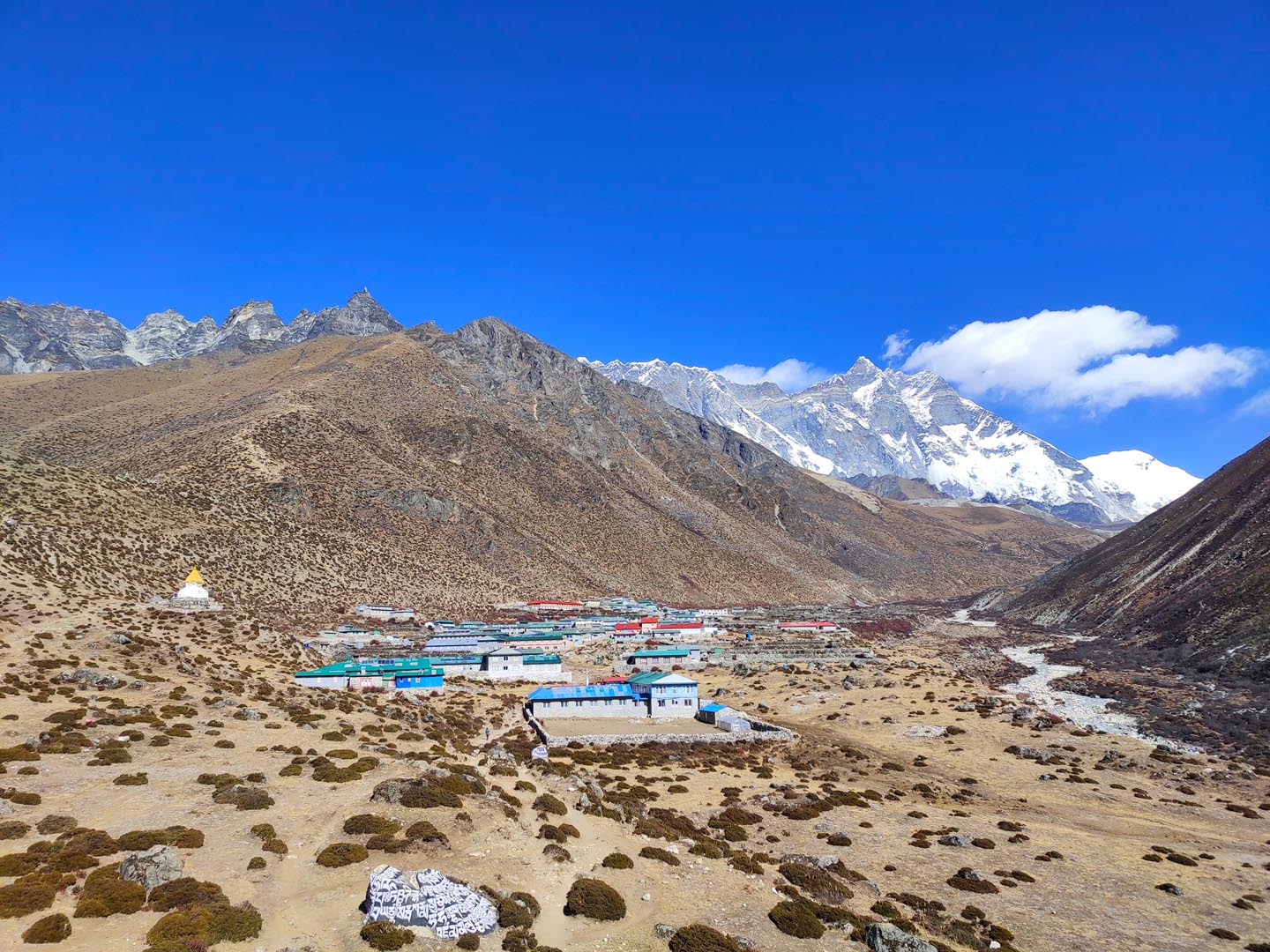 Dingboche village at an altitude of 4350m