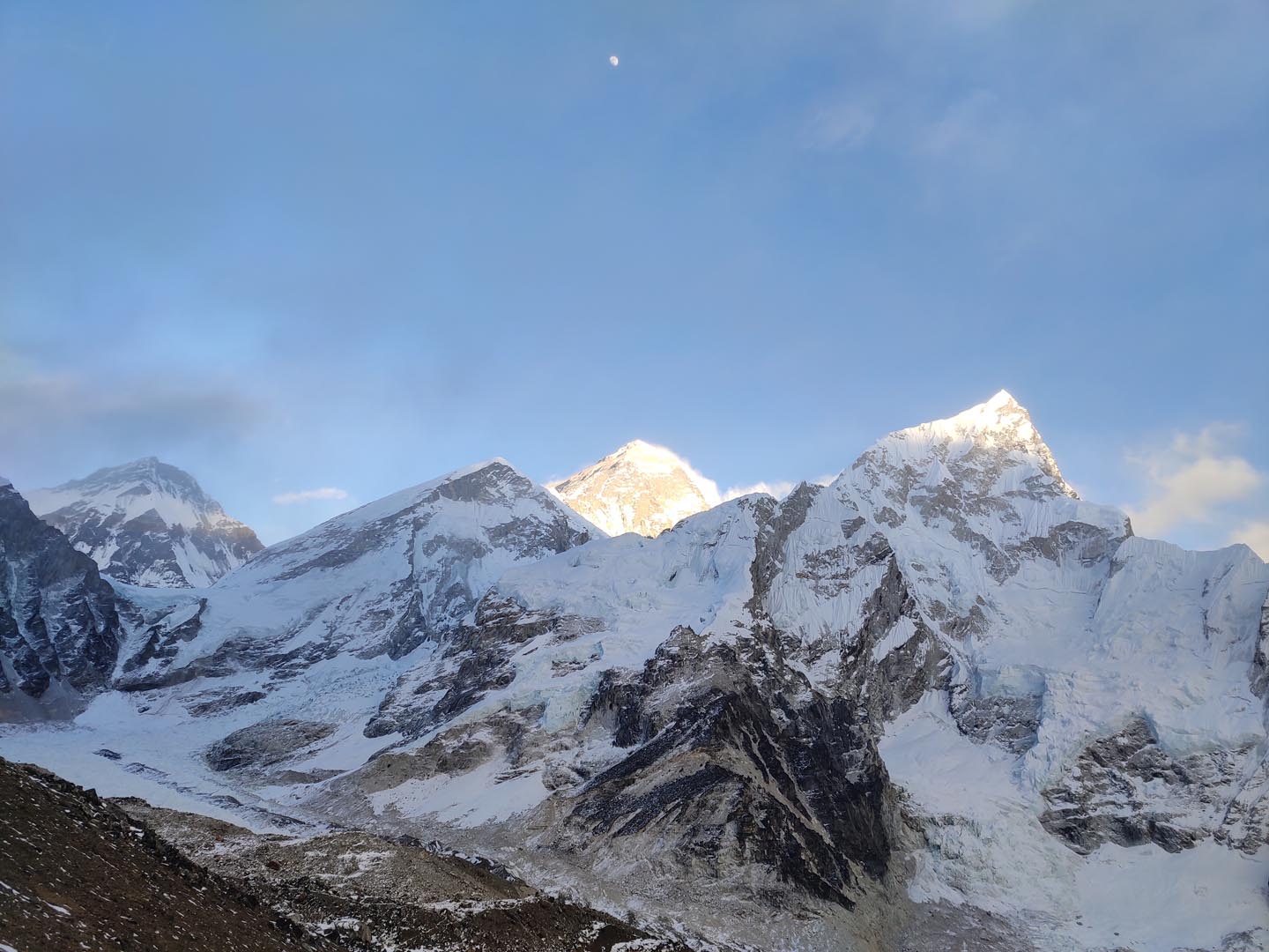 Sparkling sunshine over Mt. Everest