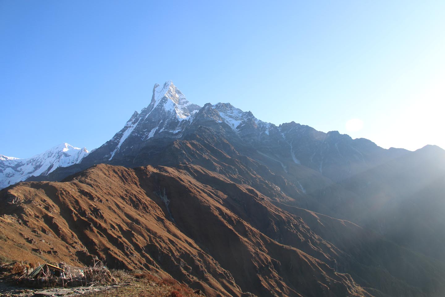 The majestic view of Mardi himal from the Upper View Point.