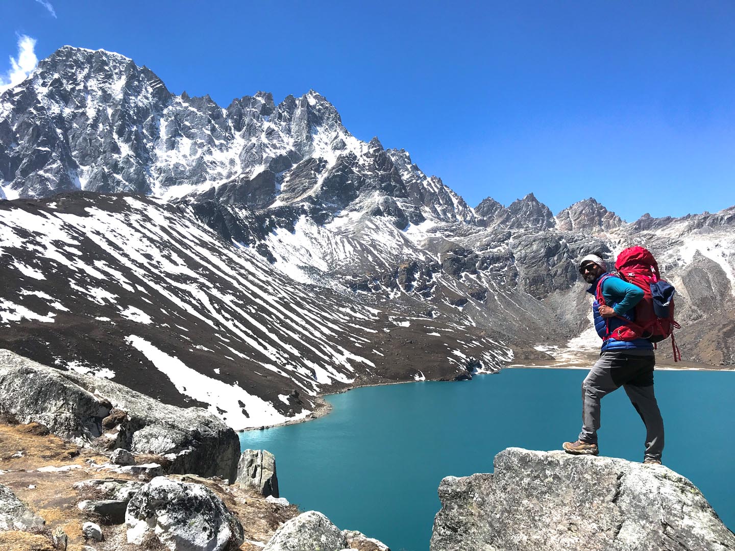 Tranquil feel of the Gokyo Lakes