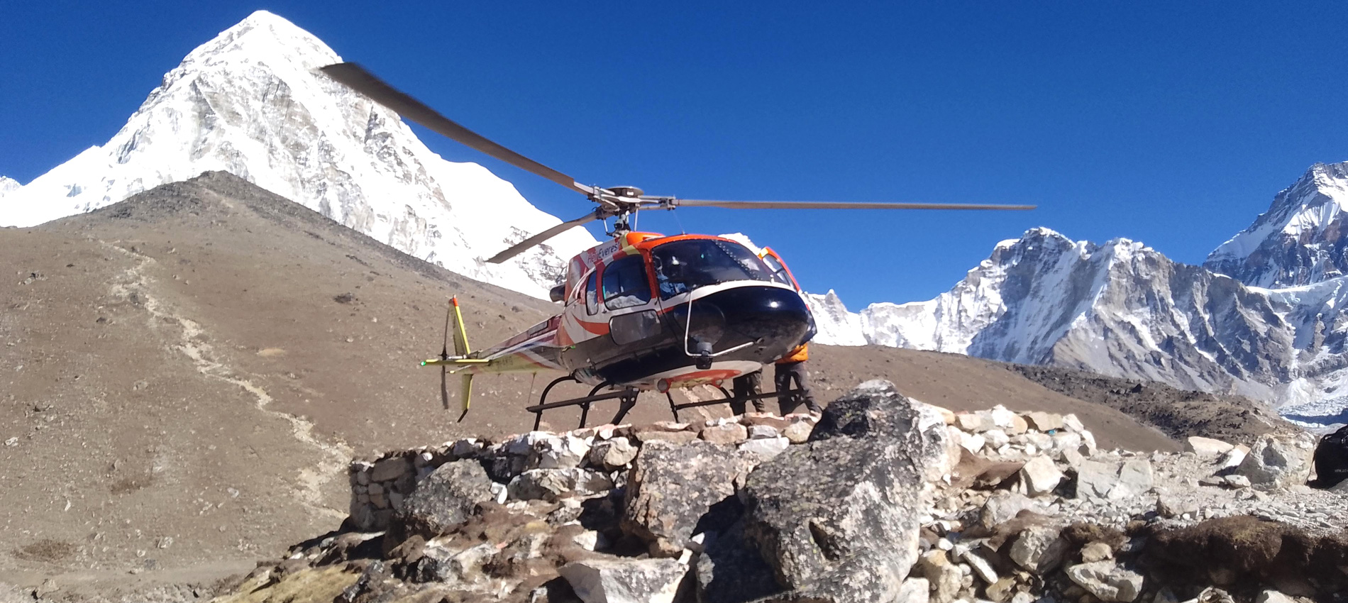 ebc trek with helicopter return