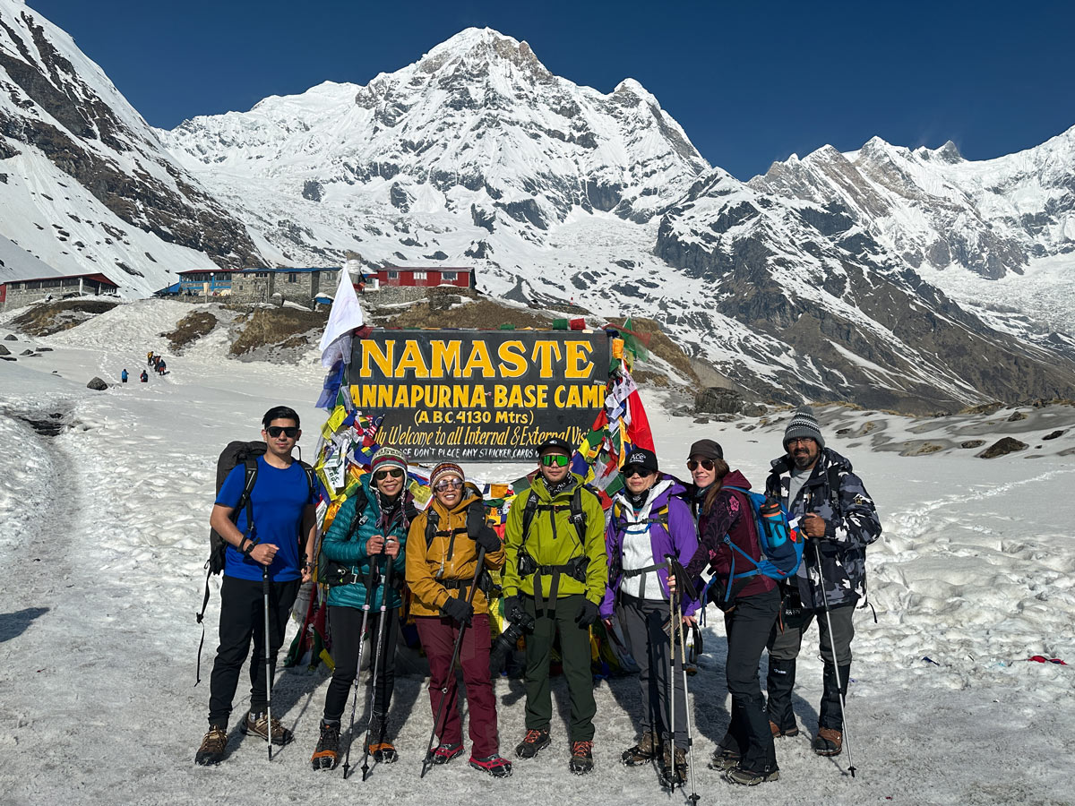 Hiking annapurna base camp 2025