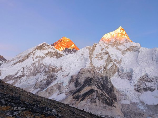 Colorful Mt Everest from Kalapatthar during sunset