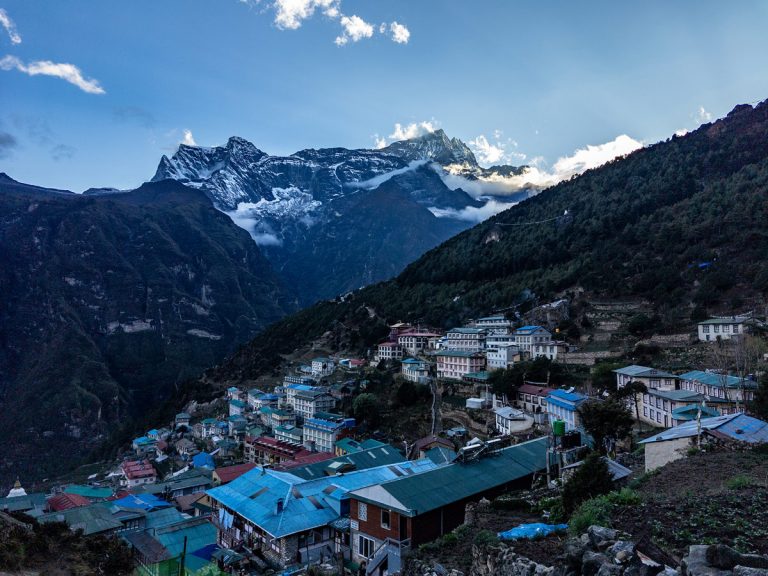 Namche Bazaar at dusk