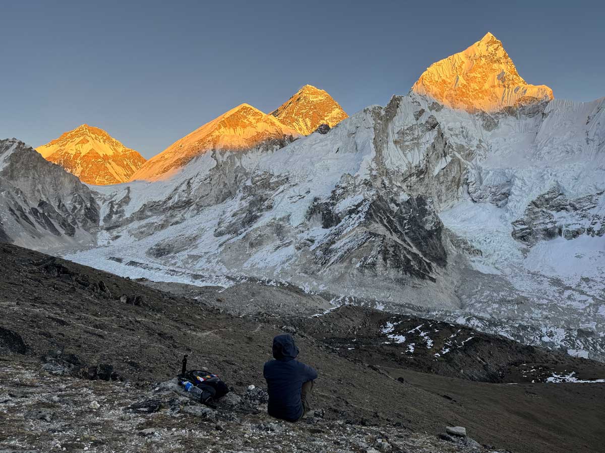 Capturing Everest at sunset from Kala Patthar is a dream moment on the Everest Base Camp trek.