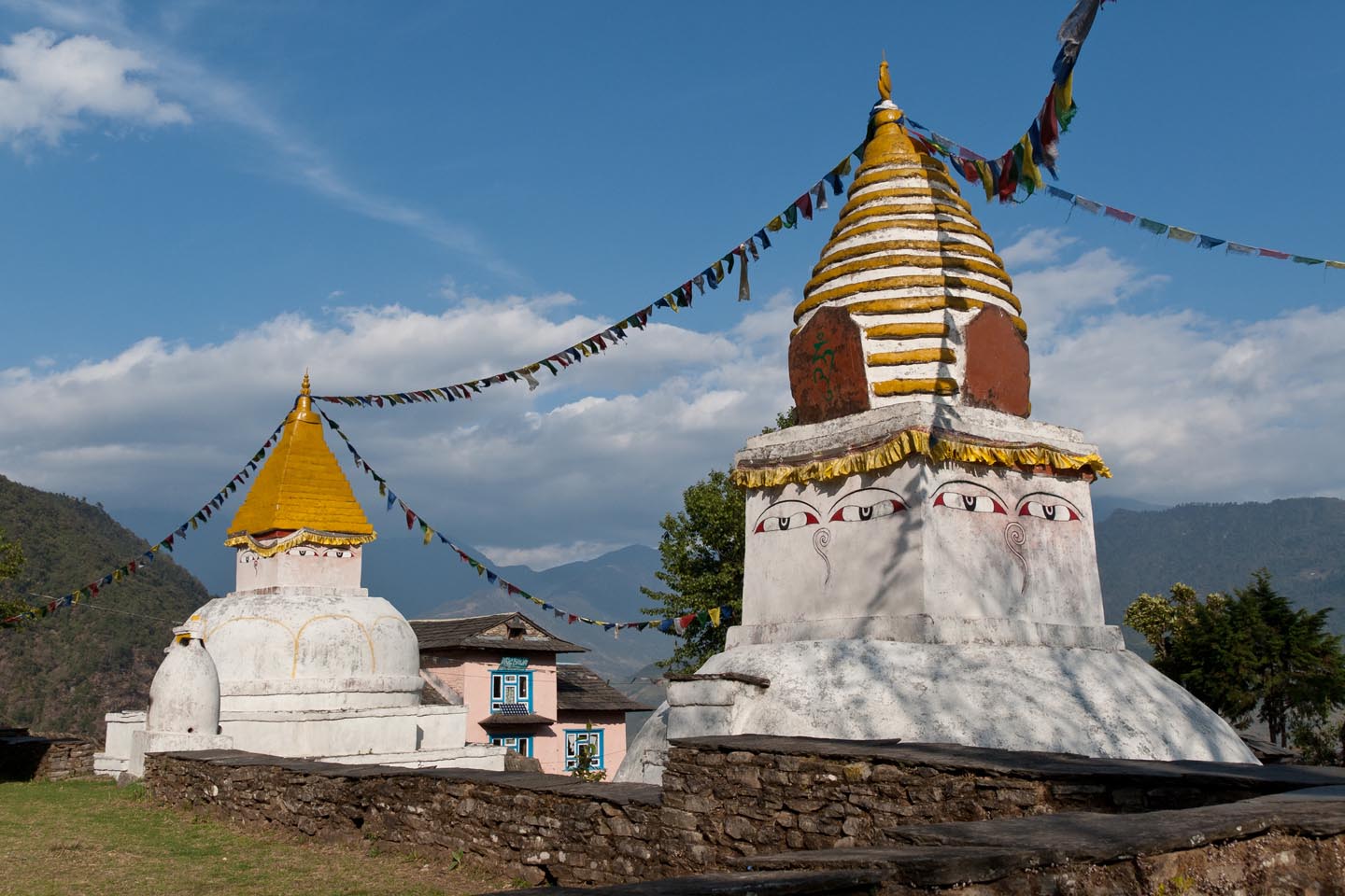 The stupas at Bhandar