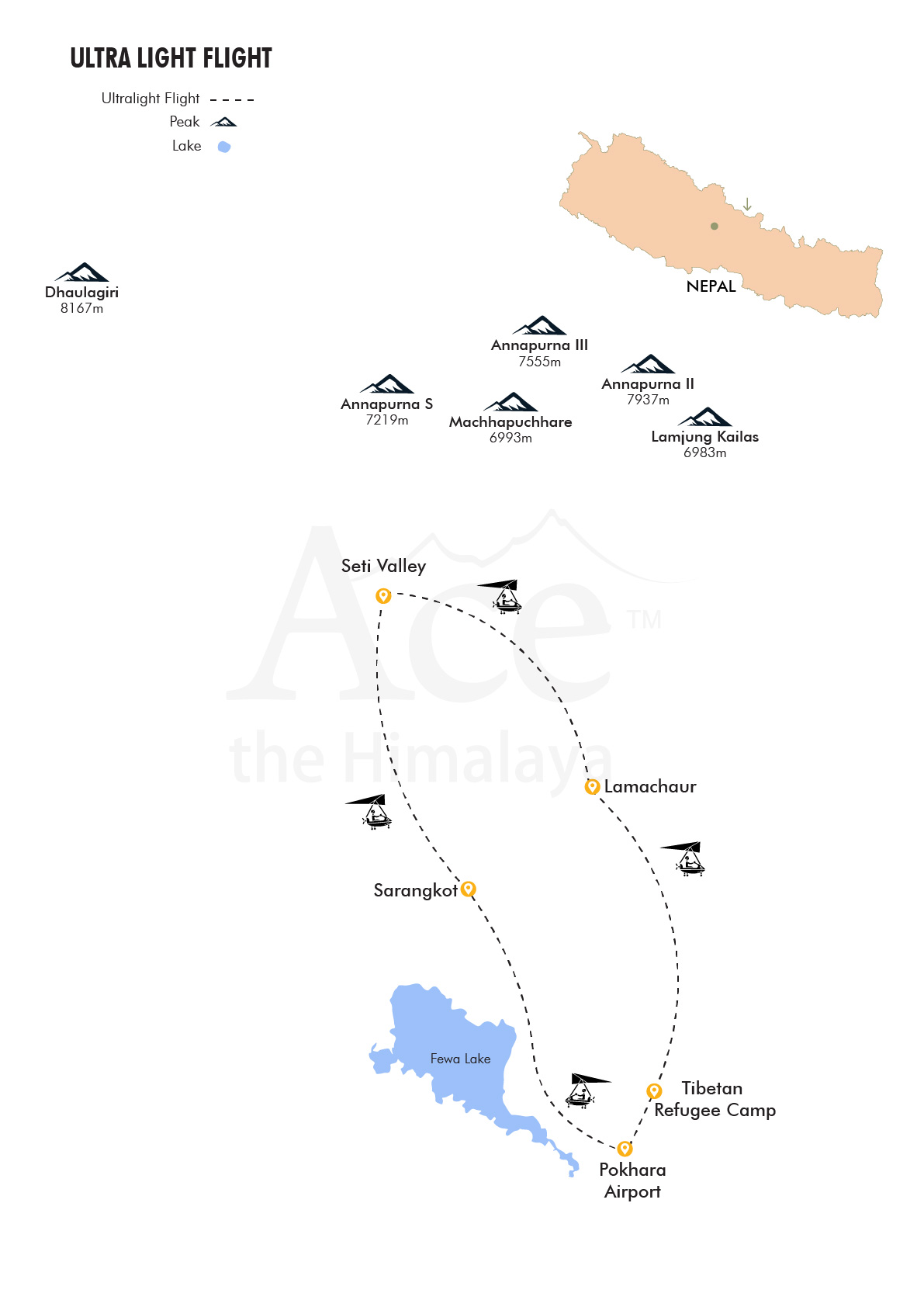 Ultra Light Flight map