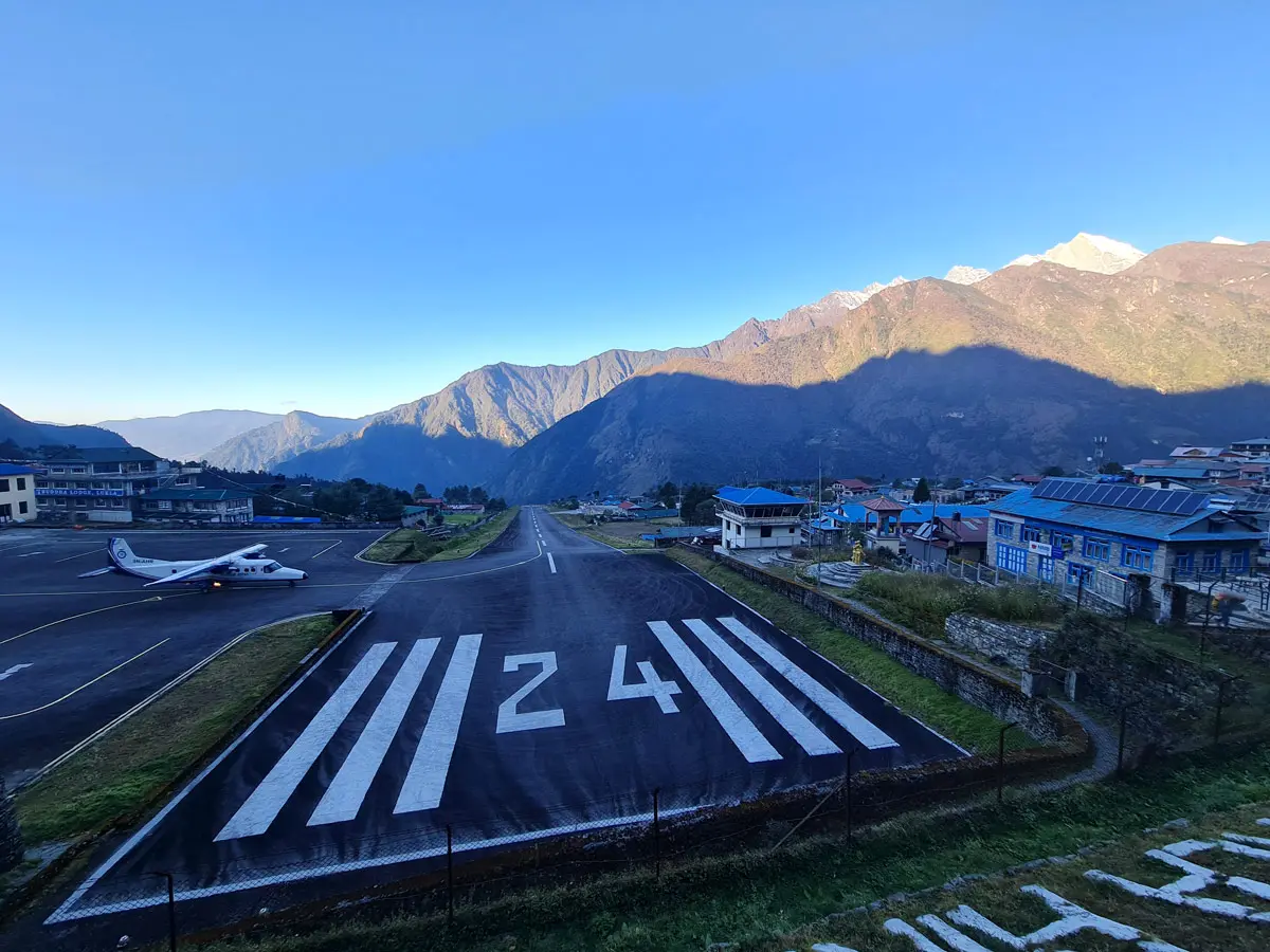 An airplane at Lukla Airport