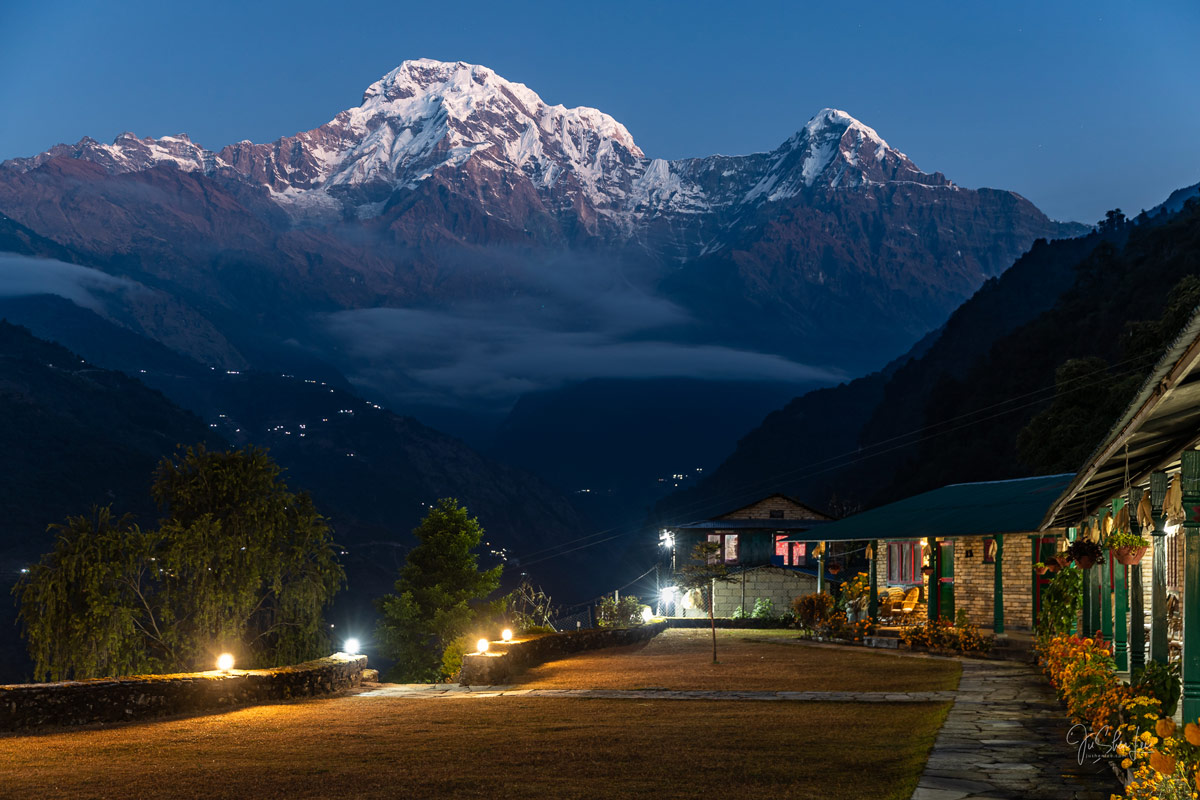 Annaupurna South and Hiunchuli mountain from Landruk Annaupurna South and Hiunchuli mountain from Landruk
