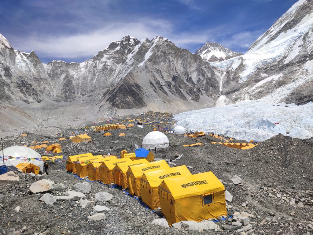 Climbing tents at Everest Base Camp