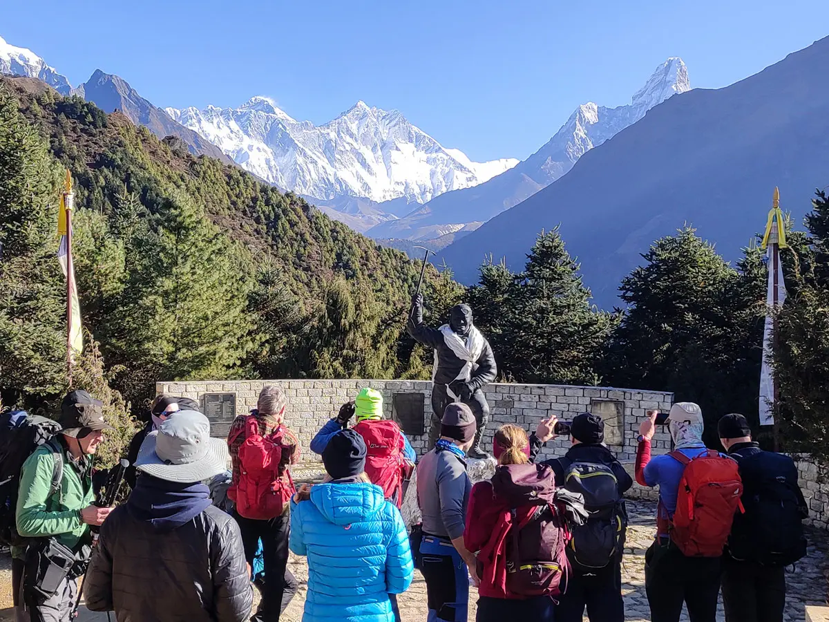 Breathtaking views from the Namche Bazaar viewpoint.