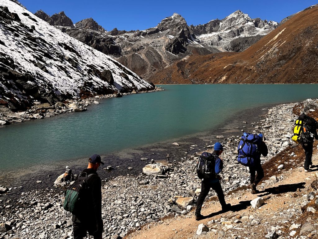 Gokyo vs Tilicho Lake Trek: Which is the Better Lake Trek in Nepal? 9 Trekking along the Gokyo Lake