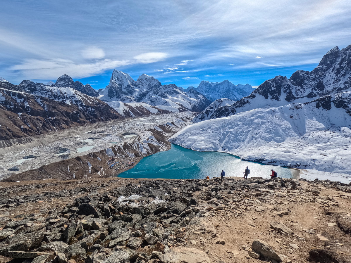 What Altitude Feels Like in the Himalayas 6 Winter view of Gokyo Lake from Gokyo Ri