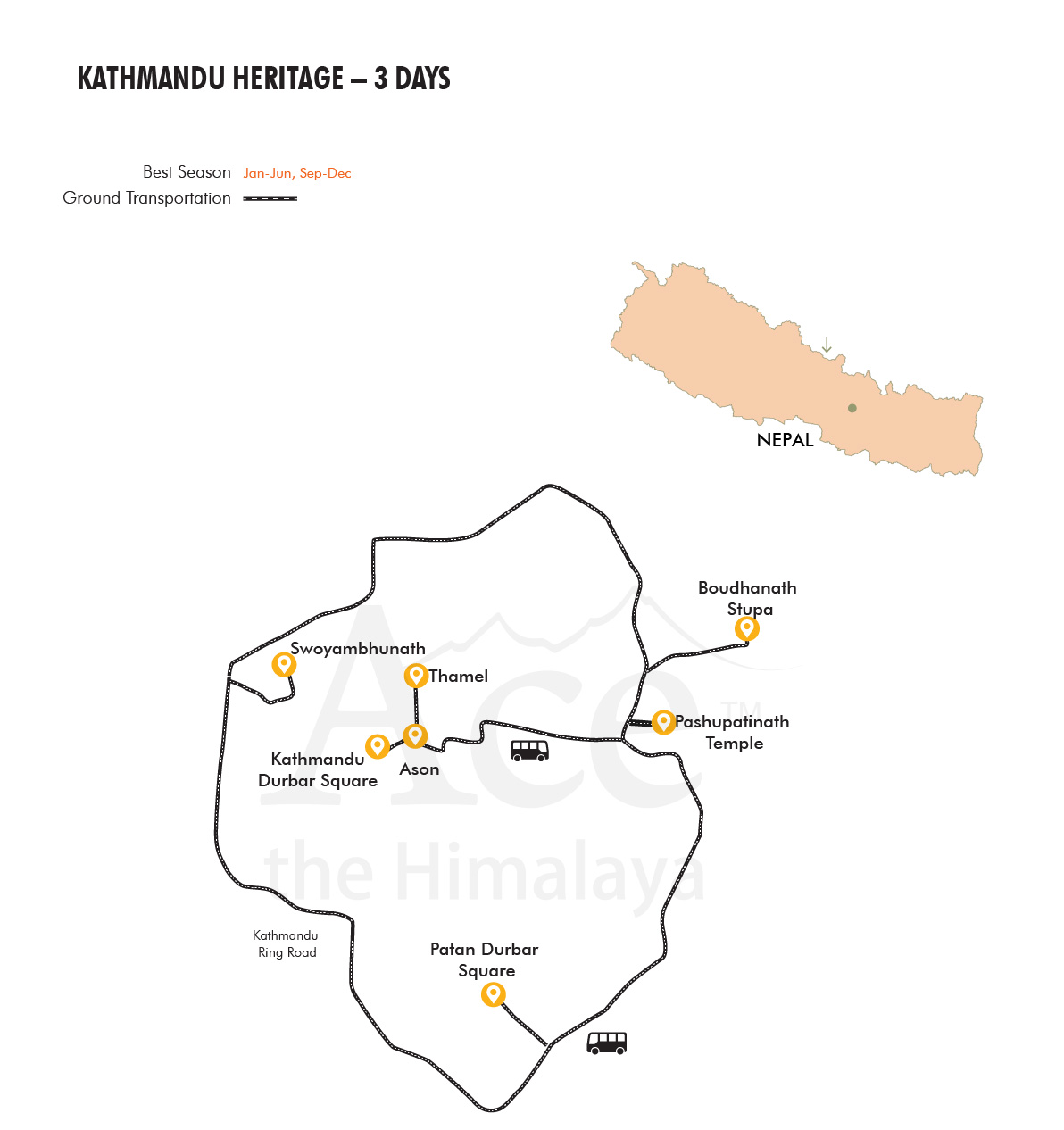 Kathmandu Heritage map