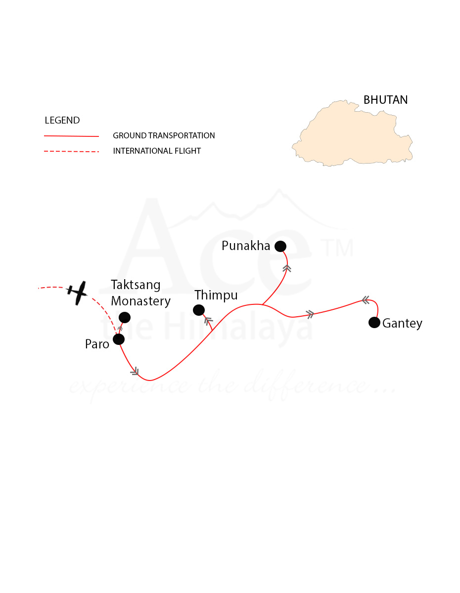 Paro Tshechu Festival map