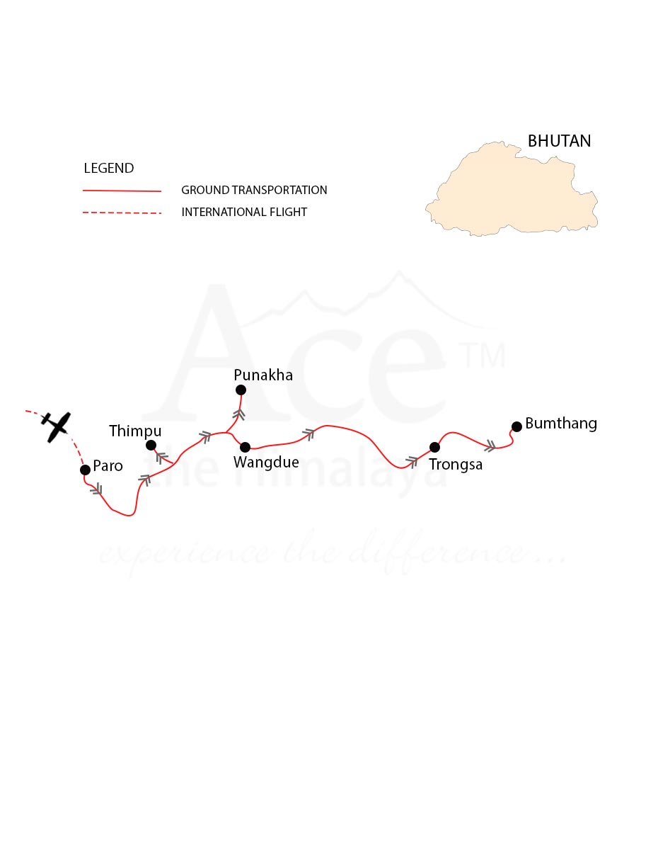 Bumthang Tangbi map