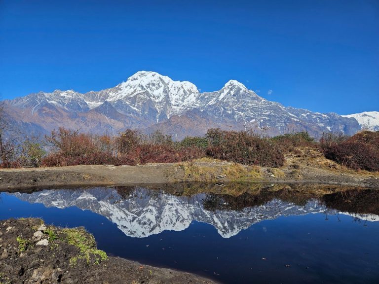 Annapurna South and Hiunchuli on Mardi Himal trek