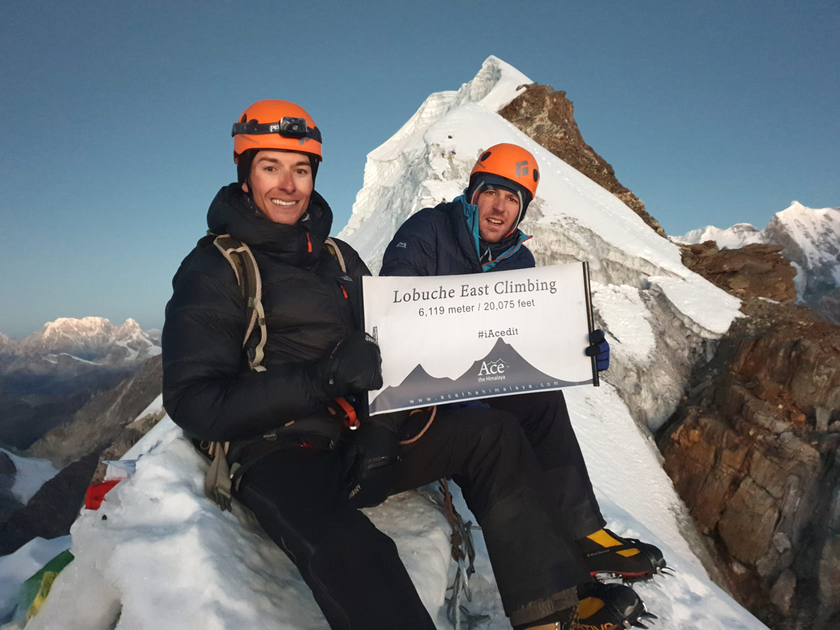 Climbers at Lobuche East summit
