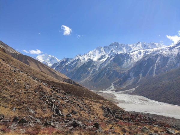 Himalayas view from Kyanjin Ri