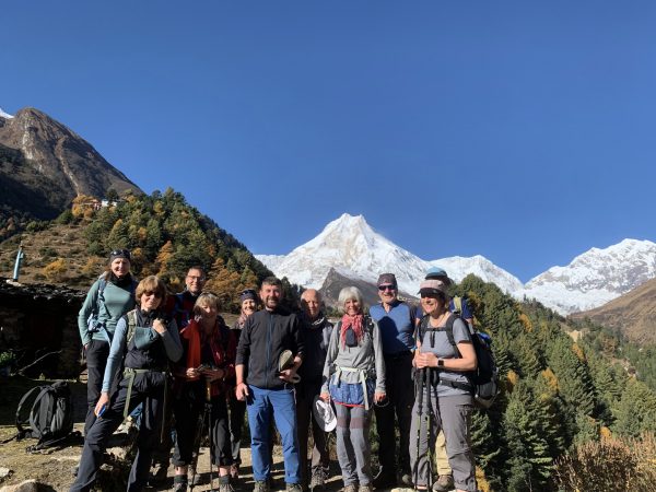 Joyful moments in Lho Village, during Manaslu Circuit Trek