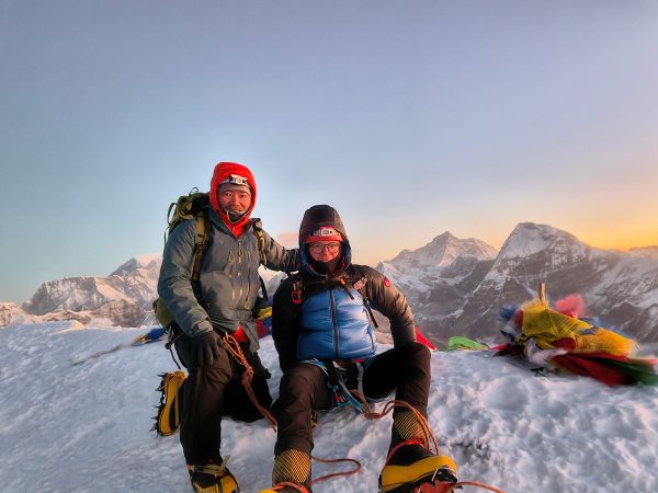 At the summit of Mera Peak