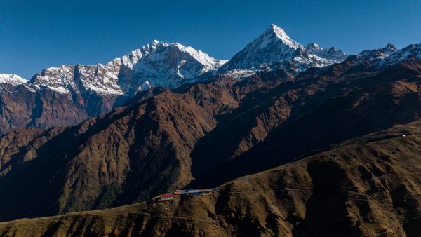 Stunning view of Annapurna South during Khopra Danda Trek