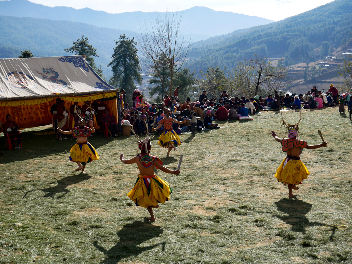 Thangbi festival masked dance