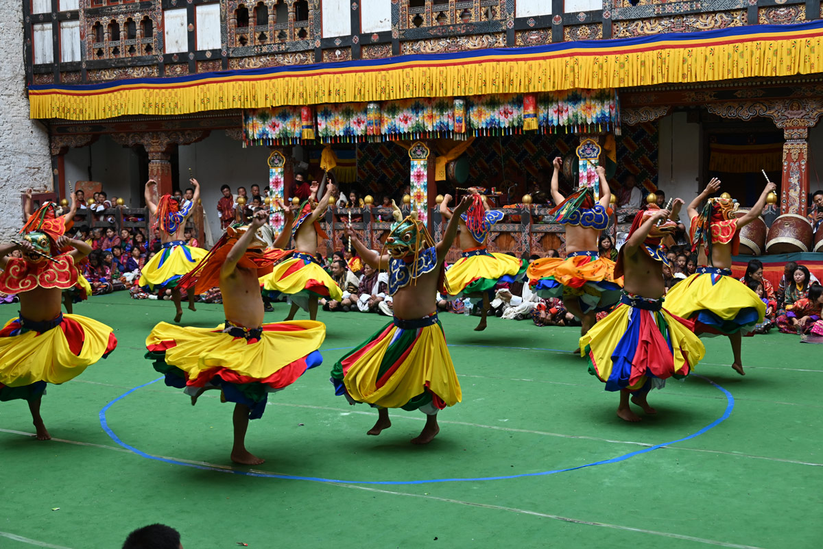 Trashigang festival masked dance
