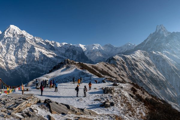View of Machhaupchhre and Hiunchuli from Mardi Himal View Point
