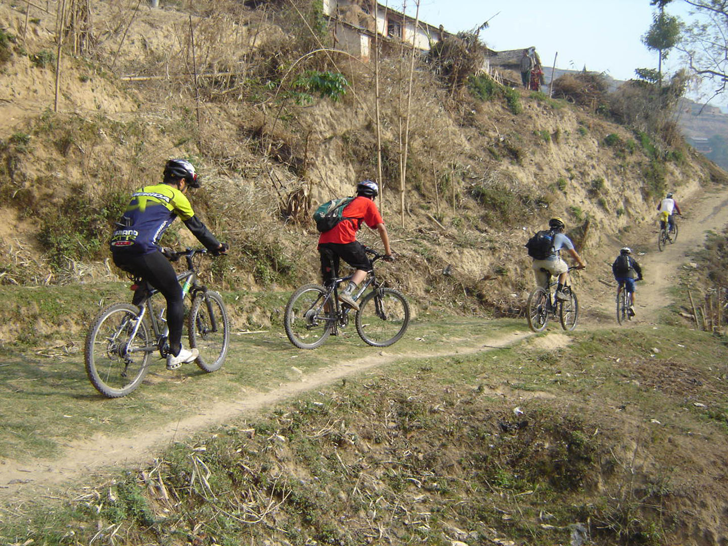 Biking around Kathmandu