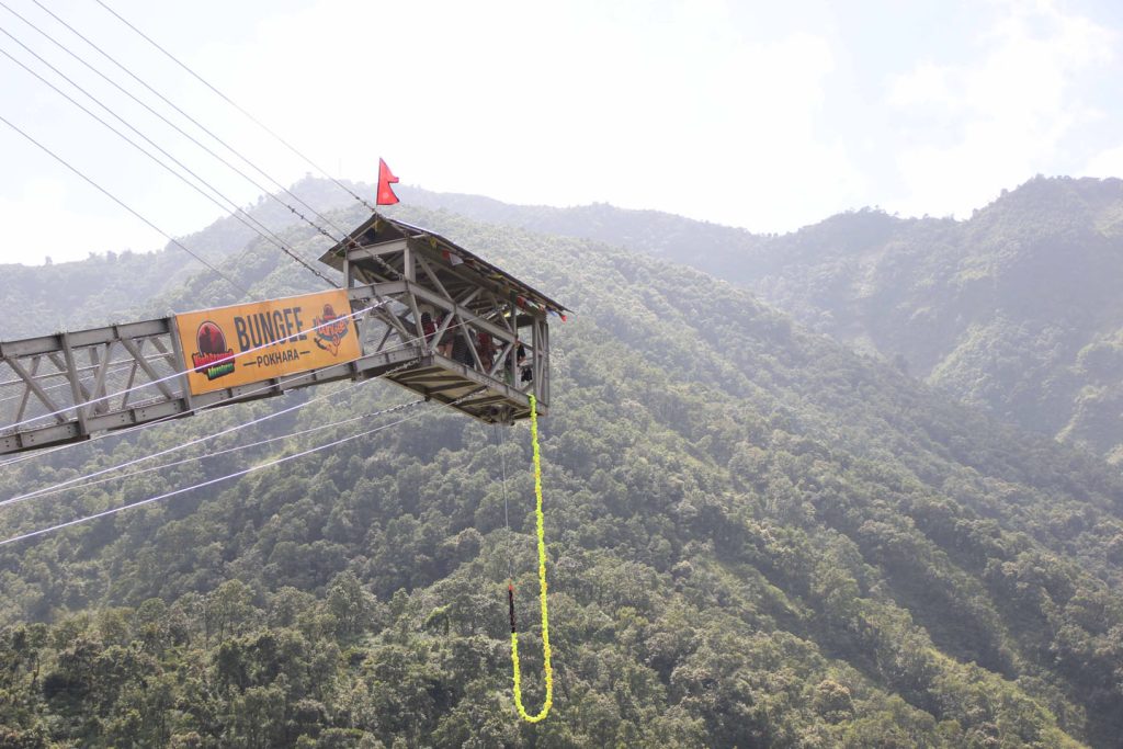 Bungee jumping in Pokhara