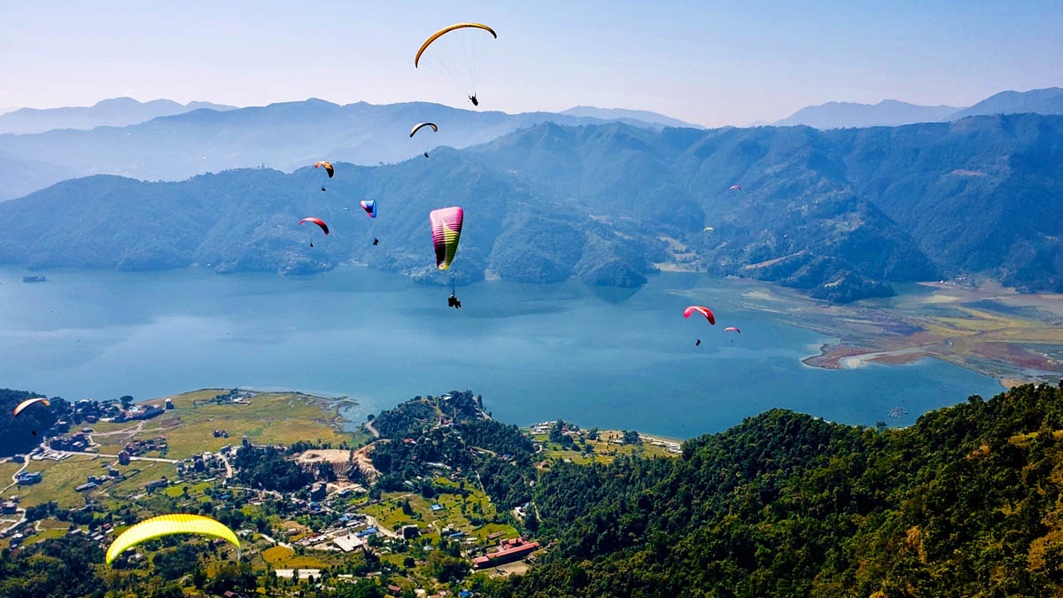 Pokhara Paragliding with Fewa Lake