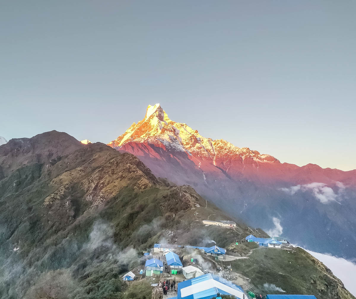 Sunset view from Mardi High Camp