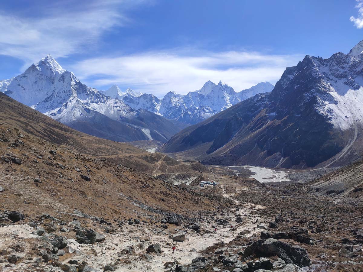 Everest Base Camp Trek in October 2 Himalayan panorama during EBC trek