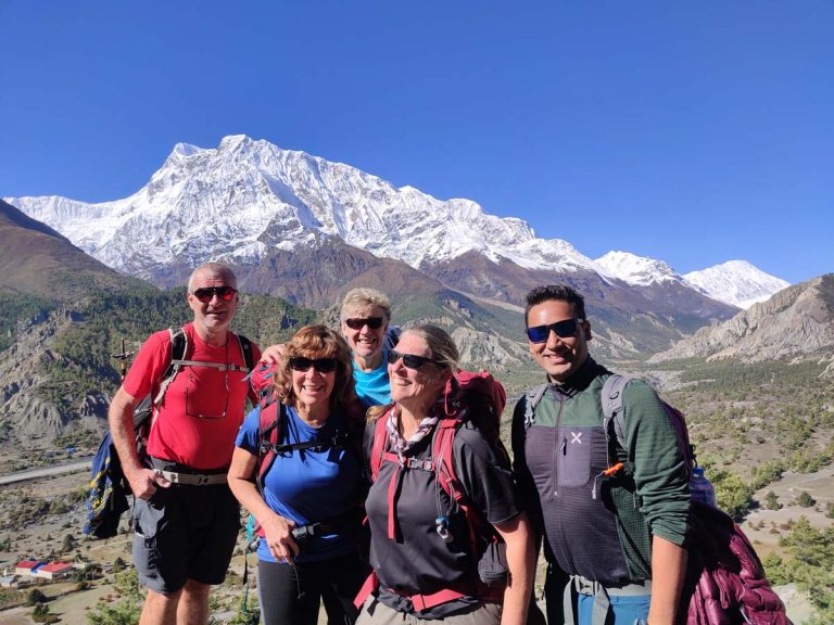 Joyous trekkers during Annapurna Circuit Trek