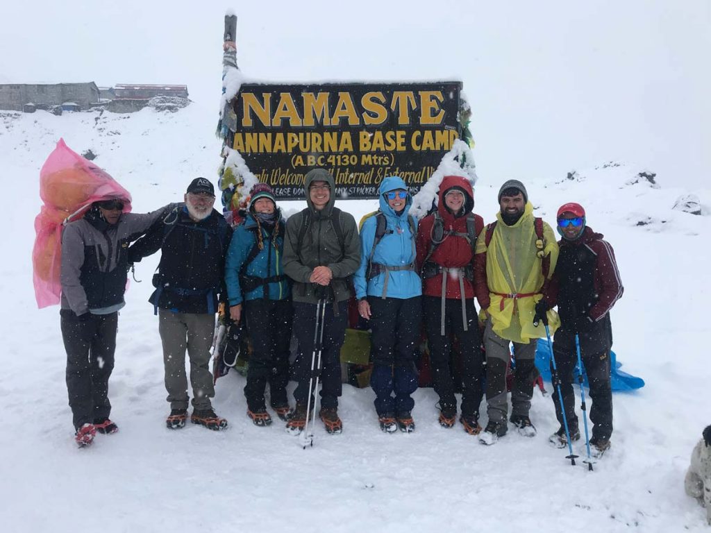 Snowfall in Annapurna Base Camp