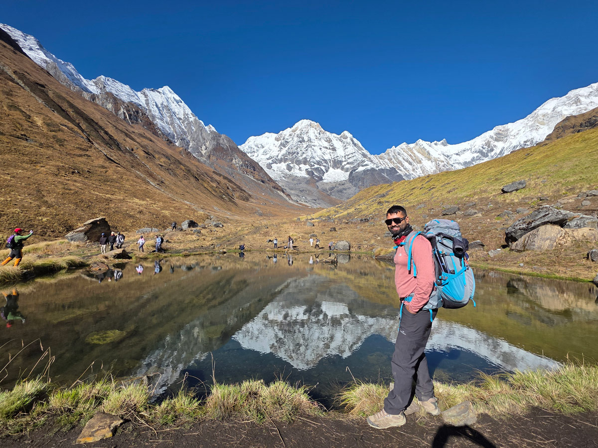 Best Time for Annapurna Base Camp Trek: Complete Seasonal Guide 5 Clear autumn weather with mountain reflections on the Annapurna Base Camp trail
