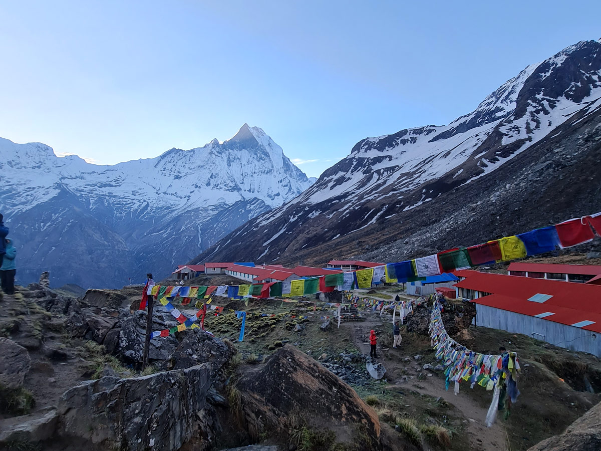 Best Time for Annapurna Base Camp Trek: Complete Seasonal Guide 3 Early morning view of Annapurna Base Camp in May